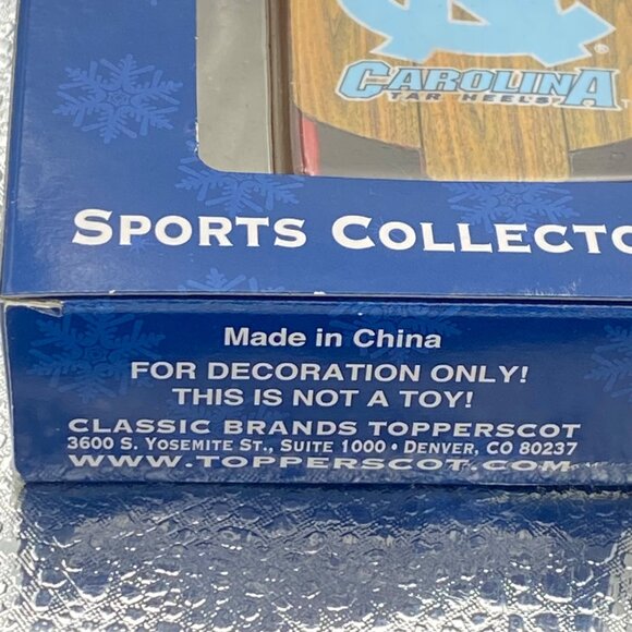 Christmas Ornament University North Carolina Tar Heels‎ Metal Sled Sports - Picture 9 of 13
